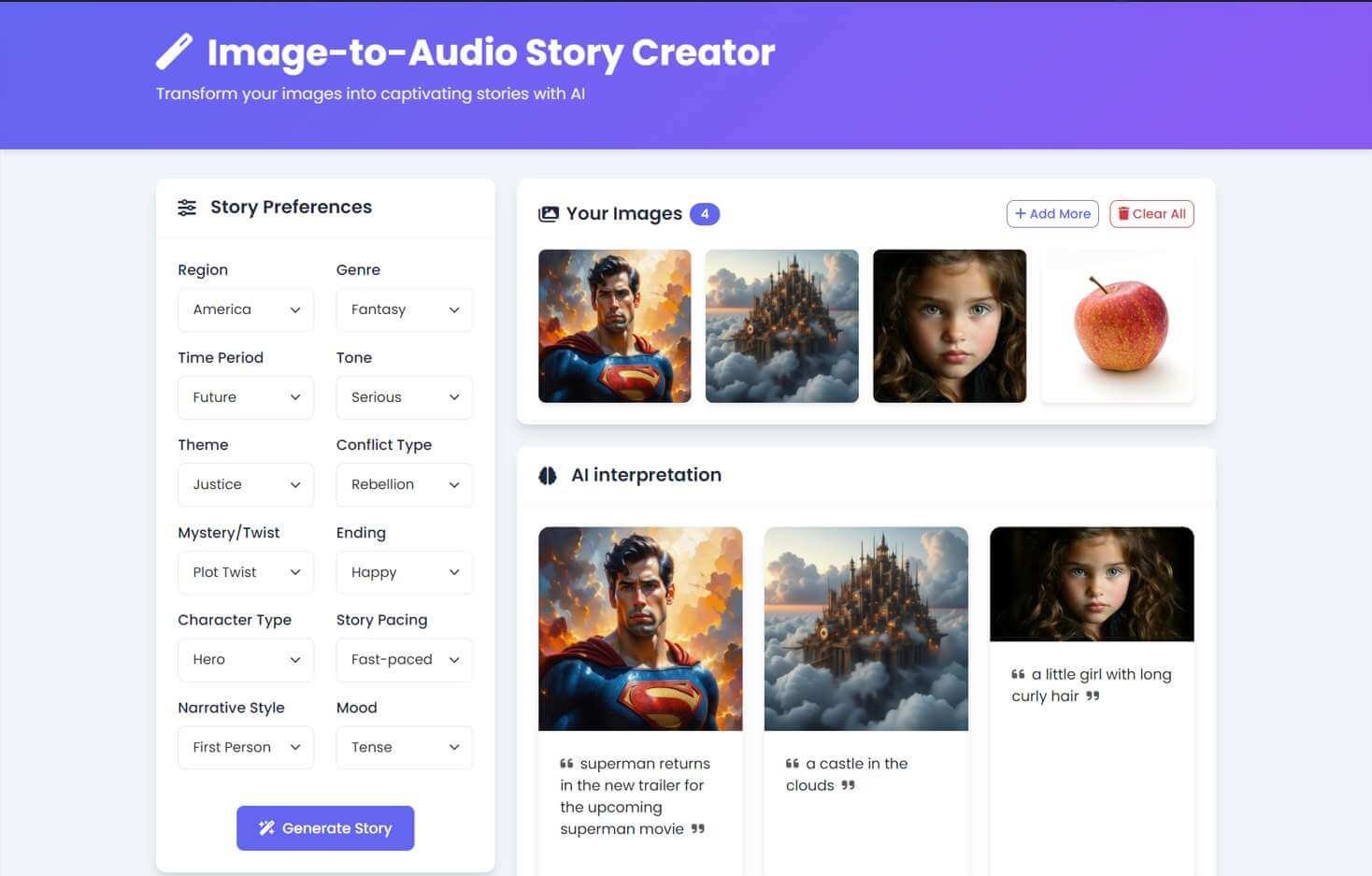 Image-to-Audio Story Creator Project