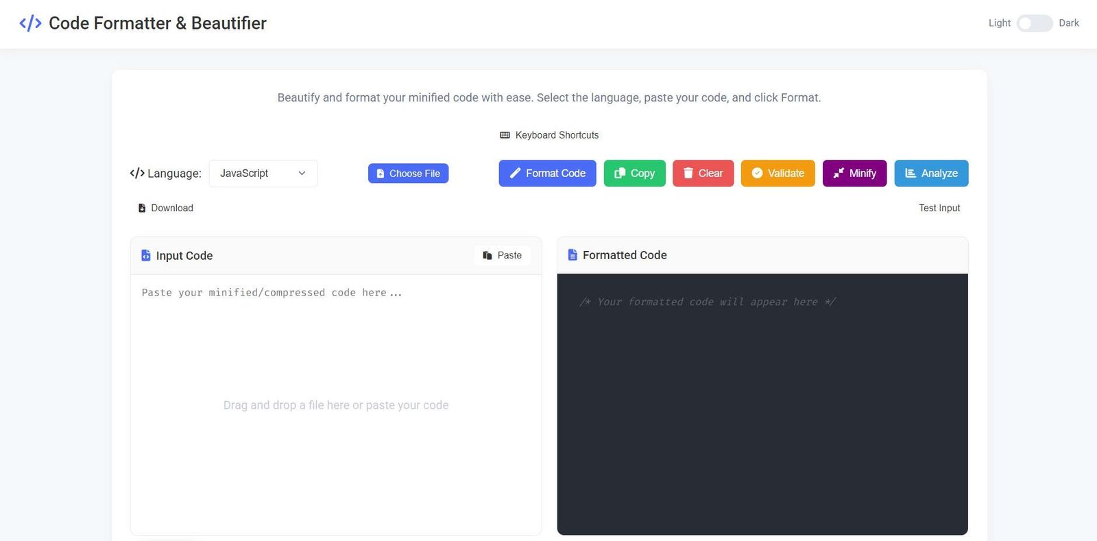 Code Formatter Project