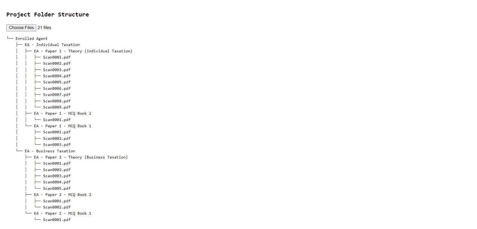 Project Folder Structure Tool